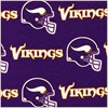 Image of Minnesota Vikings Purple COTTON Fabric (By the Yard)